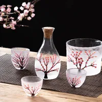 Creative Japanese Sake Pot Glass Cup Drink Wine Whisky Flasque Tequila Personalized Hip Flask Set Woman Bridesmaid Gift Barware