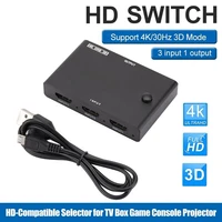 4k 3 in 1 out video splitter converter support 4k30hz 3d mode hdmi compatible selector for tv box game console projector
