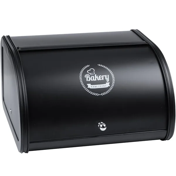 

Roll Top Metal Flip-Baked Bread Box Dust-Proof Storage Box Bread Bin Kitchen Food Holder