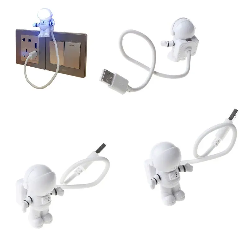 

Creative Spaceman Astronaut LED Flexible USB Light Night Light for Kids Toy Laptop PC Notebook