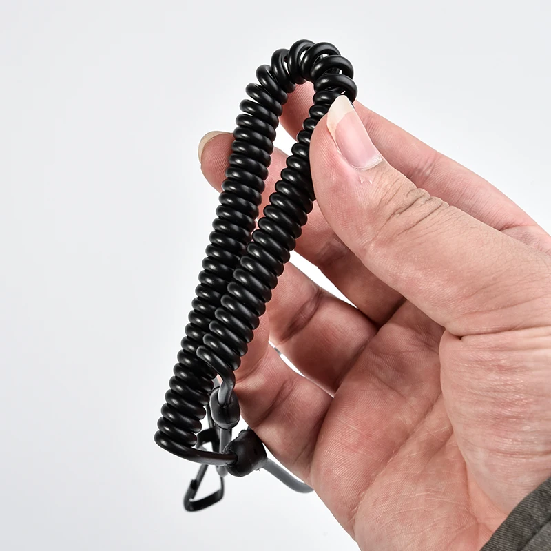 Выдвижной пружинный спиральный брелок со встроенной стальной проволокой 40 90