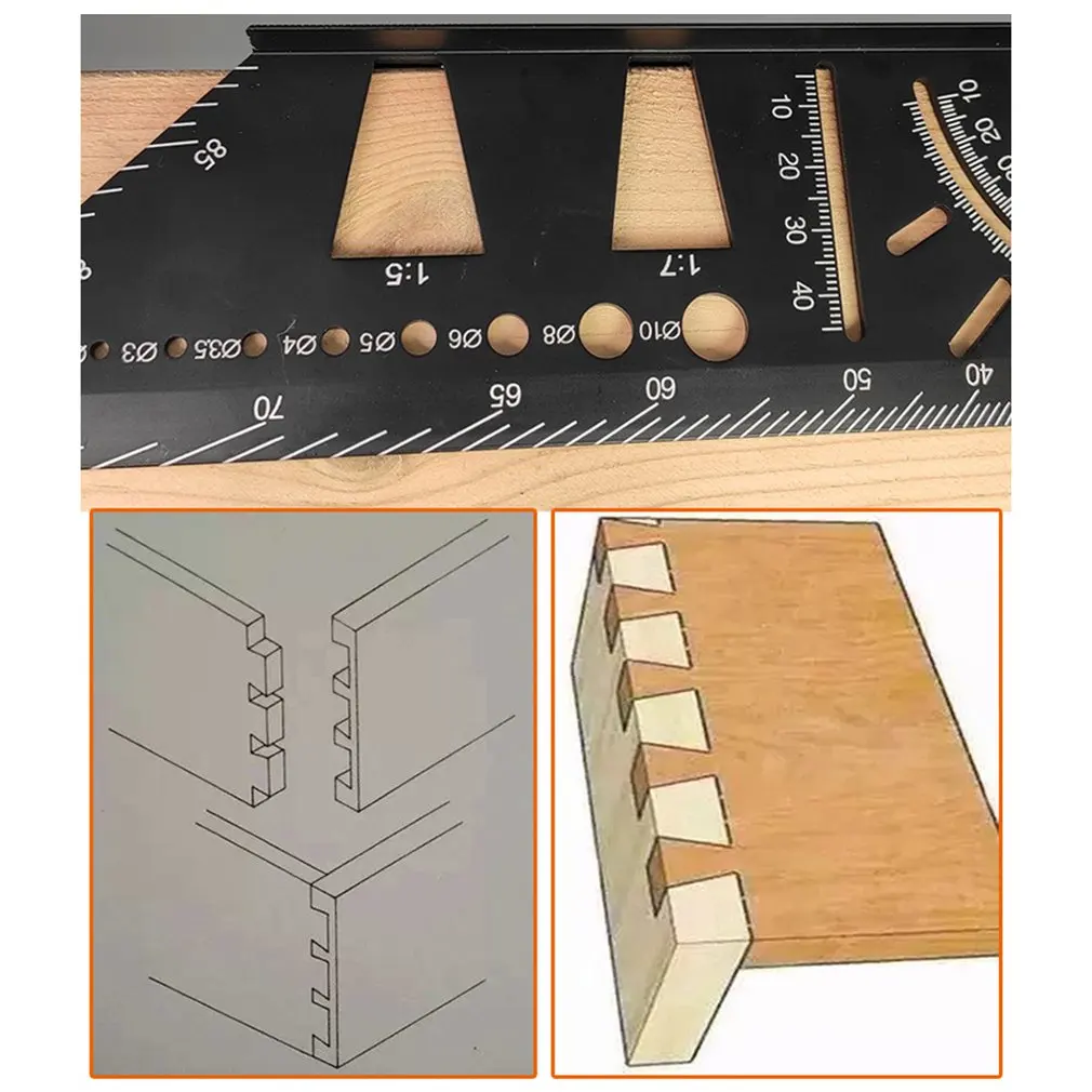 

Multi-Function Square 45 Degree 90 Degree Ruler 3D Woodworking Stop Type Gauge Stop Point Ruler Angle Measurement Ruler
