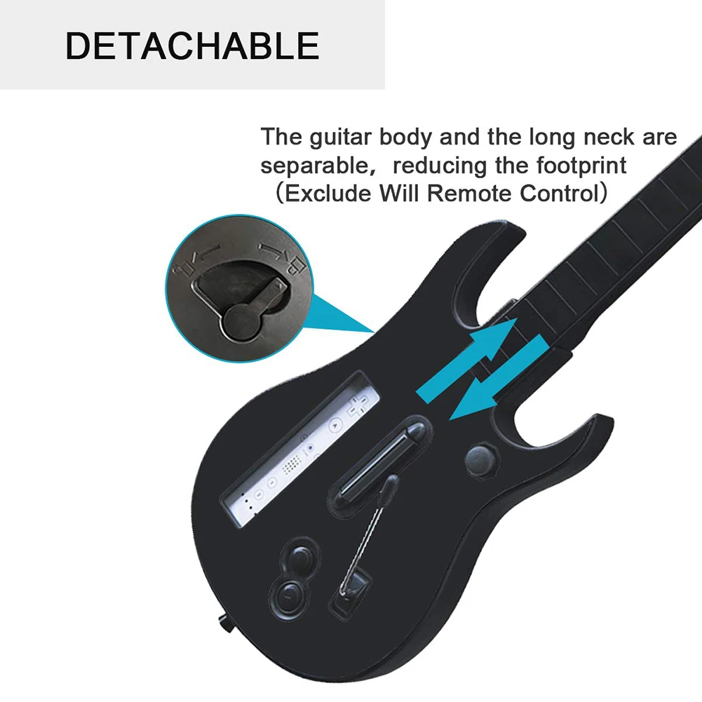 Беспроводной контроллер с регулируемым ремешком для Wii Guitar Hero Rock Band 3 2