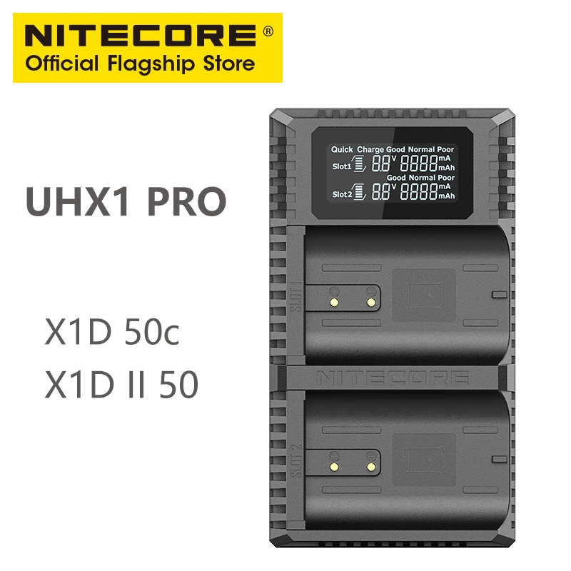 

Зарядное устройство NITECORE UHX1 PRO Hasselblad X с двумя слотами для USB-камеры