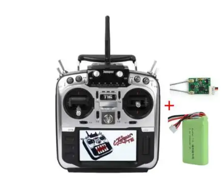 Mode 2 R1 battery Jumper T16 Plus/T16 Pro Hall Gimbal с открытым исходным кодом мультипротокол радио передатчик JumperTX 2,4G 16CH 4,3 дюймов lcd для FPV дрона - Цвет: Mode 2 R1 battery