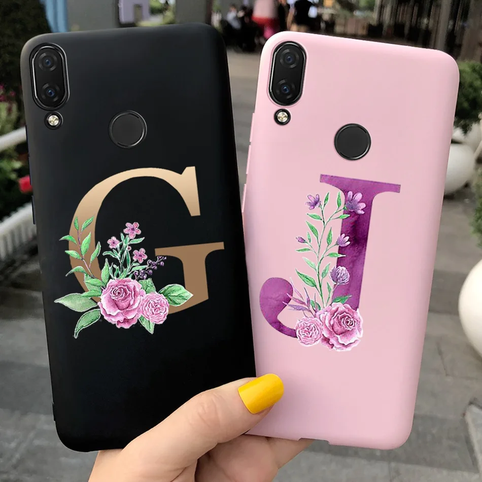 Милый чехол для телефона с надписью Huawei Nova 3i чехлы цветочным рисунком