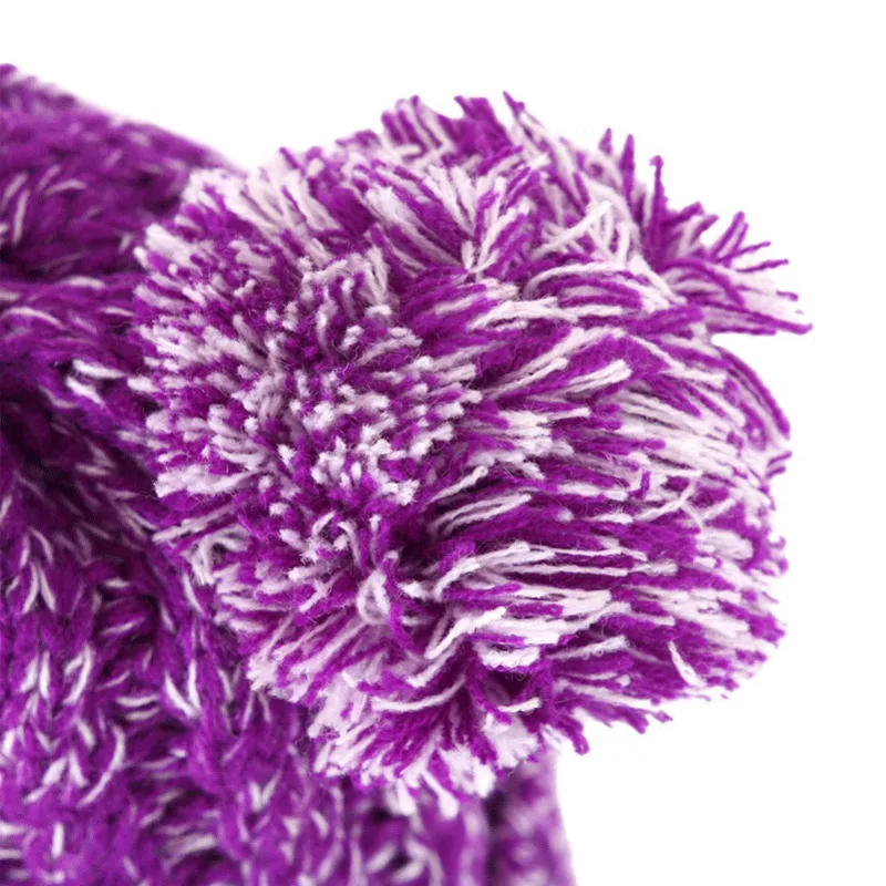 Новая зимняя шапка для мальчиков и девочек вязаные шапки бини из толстой ткани