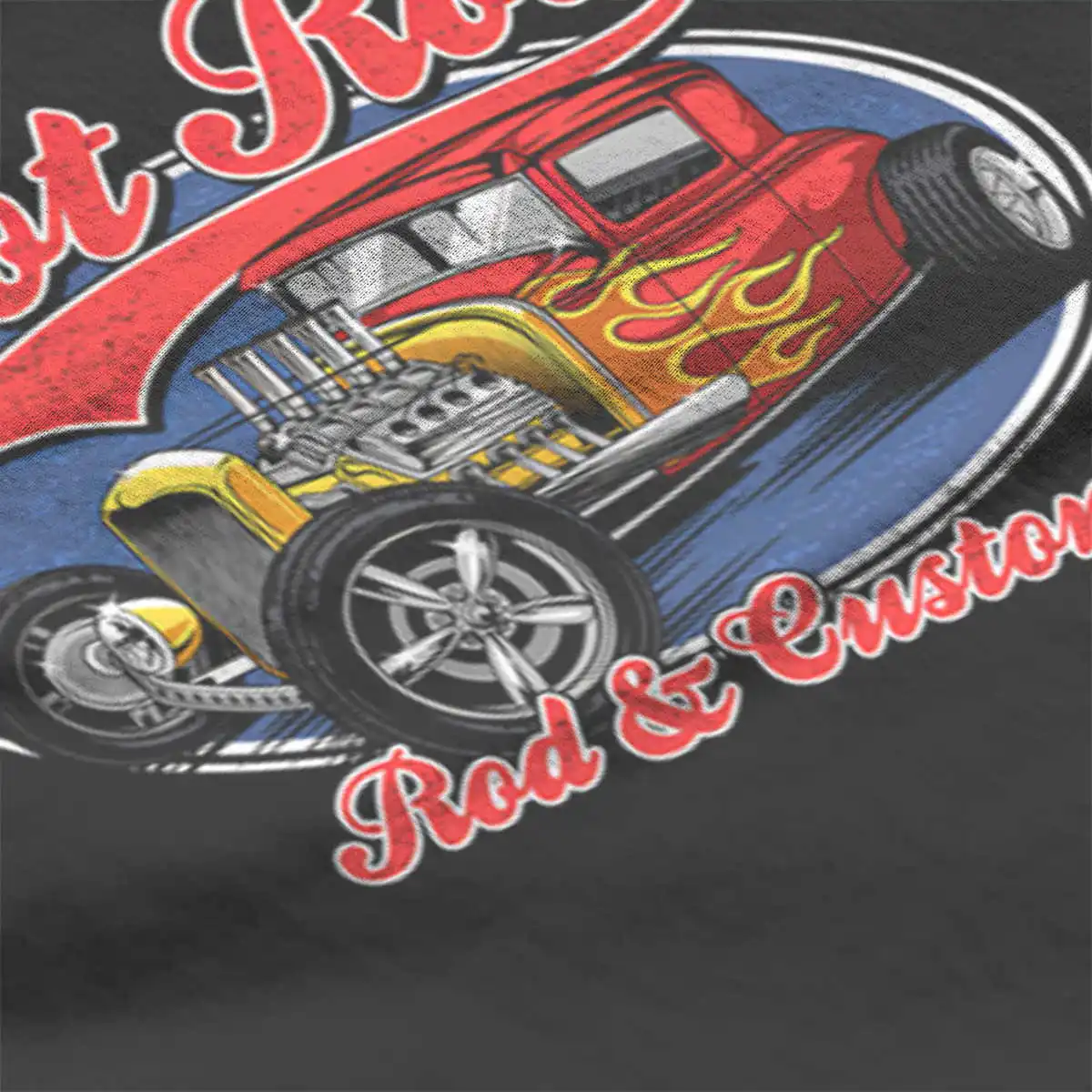 Designer Hot Rod Customcar Classic Car Drag Drive Garage Hotrod Muscle T-shirt 100% Cotton Oversized Round Nevk Men Clothing | Мужская