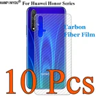 10 шт.лот для Huawei Honor 20s 20 30 30S 9S 9A 9X 9C Pro Lite 3D углеродное волокно задняя пленка защитная пленка для экрана