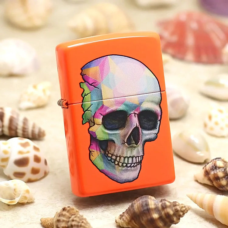 Оригинальная масляная Зажигалка Zippo медная ветрозащитная оранжевая зажигалка с