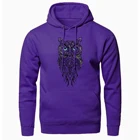 Стильная винтажная трендовая Толстовка с принтом совы, Мужская однотонная забавная спортивная одежда с капюшоном в стиле хип-хоп, весенне-осенняя куртка, новинка 2020, толстовка