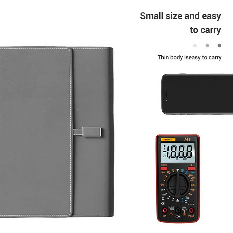 M1 мультиметр портативный ЖК-цифровой Подсветка AC/DC Амперметр Вольтметр Ом тестер