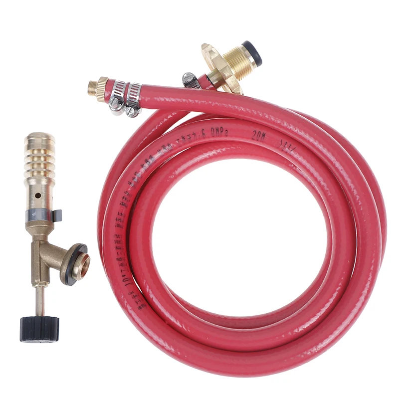

New Gas Self Ignition Plumbing Turbo Torch With Hose Solder Propane Welding Kit 1Set
