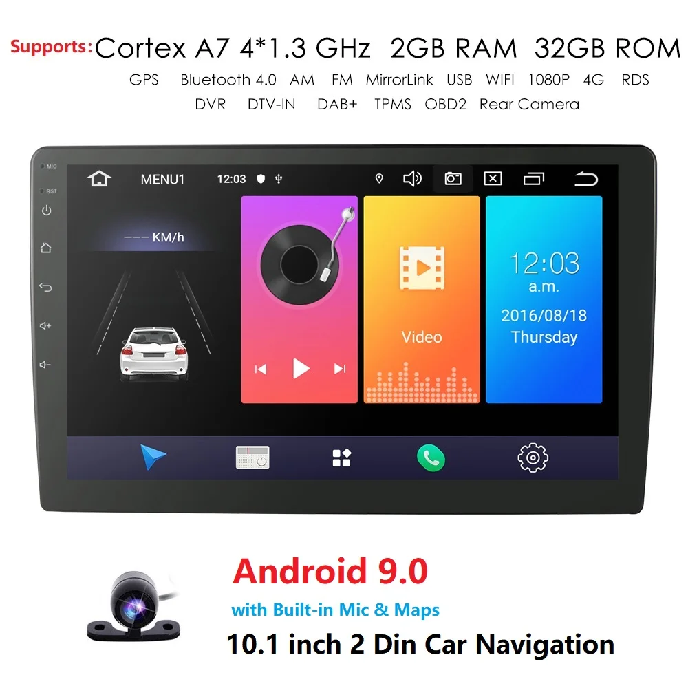 2din Автомагнитола 9/10. 1 &quotAndroid автомобильный мультимедийный плеер gps Wifi Авторадио