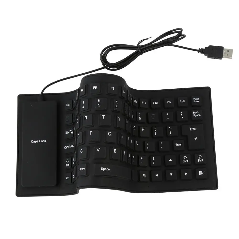 EastVita черная 85 клавиш силиконовая клавиатура USB Проводная водонепроницаемая