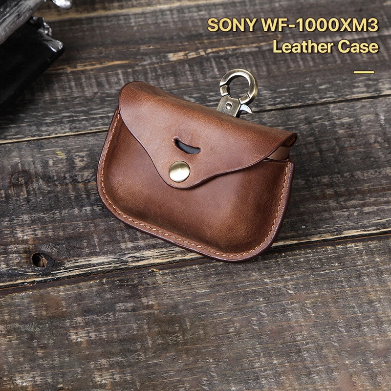 Кожаный чехол для наушников портативный сумка хранения Sony WF-1000XM3 умные