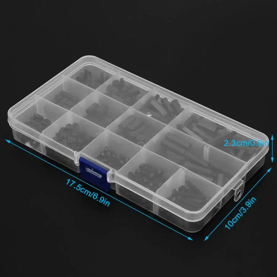 320 шт./кор. черная нейлоновая двухсторонняя стандартная Проставка Распорки винт M3