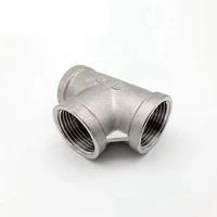 18 2 bsp female thread 304 stainless steel equal 3 ways tee type water pipe fitting ss304 joint connector