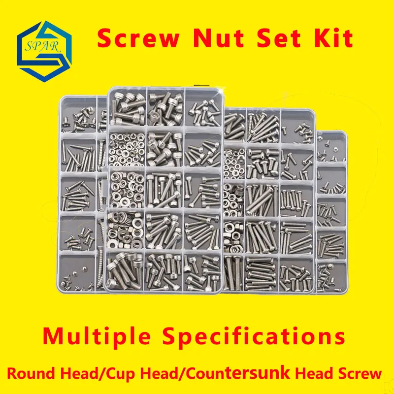 Личинка Самонарезающий винт с плоской головкой шестигранная гайка болт