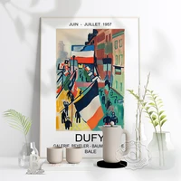 raoul dufy exhibition museum poster dufy galerie beyeler baumleingasse9 bale art prints french vintage home wall decor gift