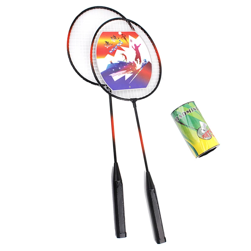 Комплект ракеток для бадминтона профессиональная семейная двойная ракетка из