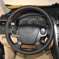 diy anti slip wear resistant steering wheel cover for toyota camry 2011 2014 car interior decoration