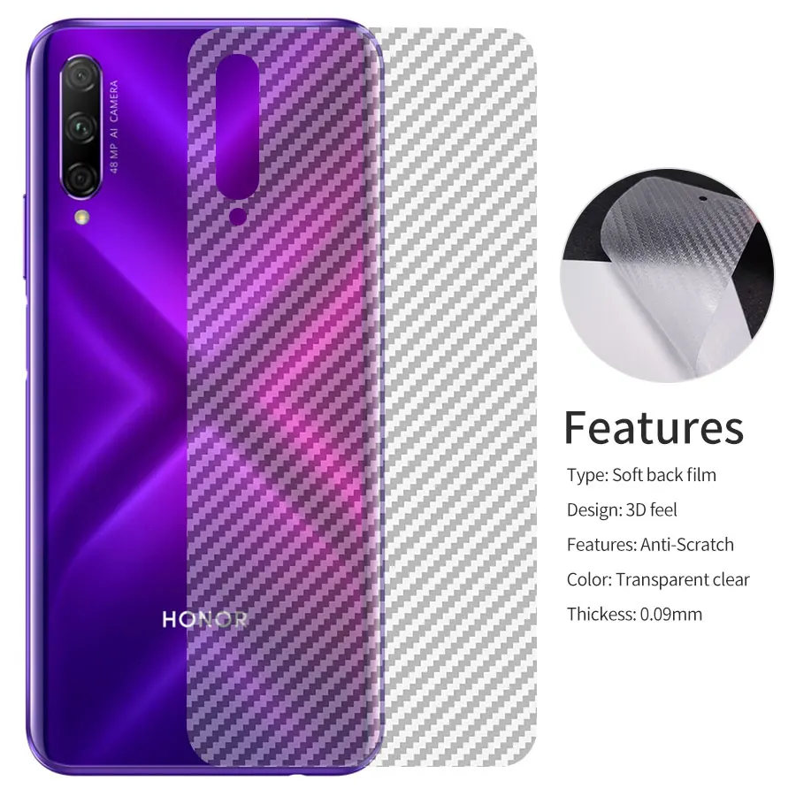Наклейка с защитой экрана из углеродного волокна задняя крышка пленка для huawei Honor
