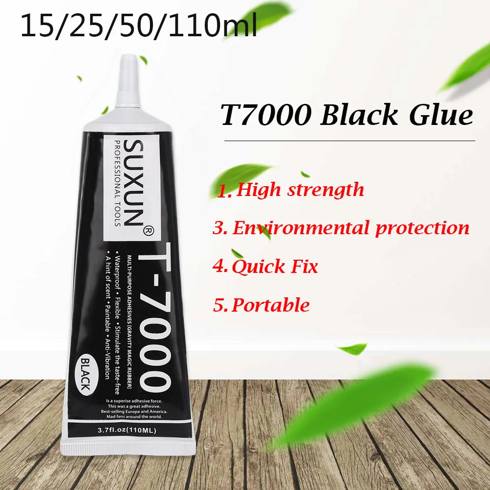 

High quality 110ML Super Black Liquid Glue Epoxy Resin Sealant Strength Adhesive Fixed Mobile Phone Handicraft T7000 Glue