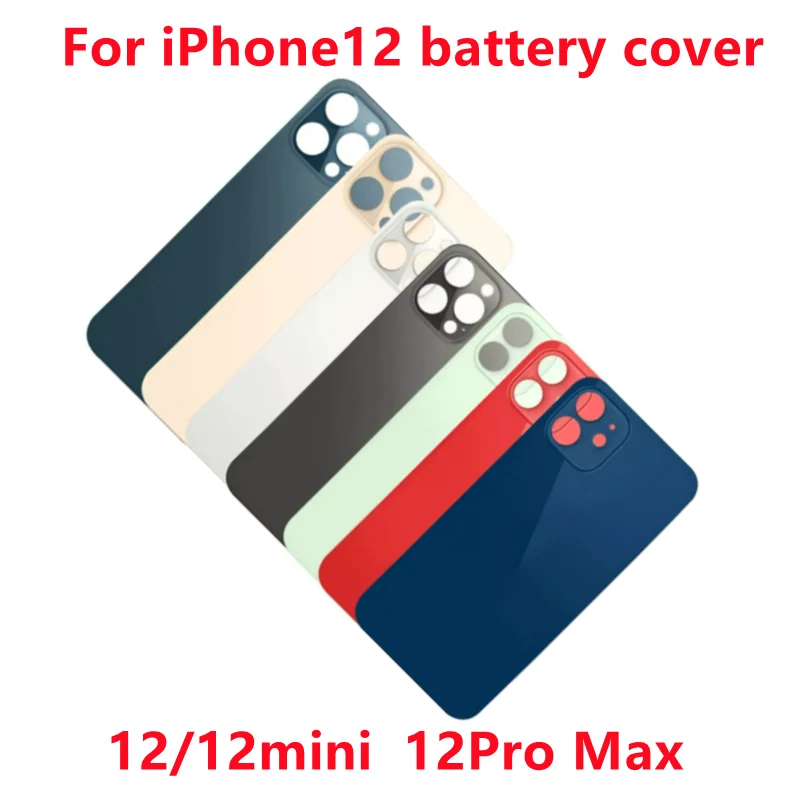 

Back Glass Cover Replacement Parts For Apple iPhone 12 Pro Max Back Glass Cover Rear Battery Door Housing Case