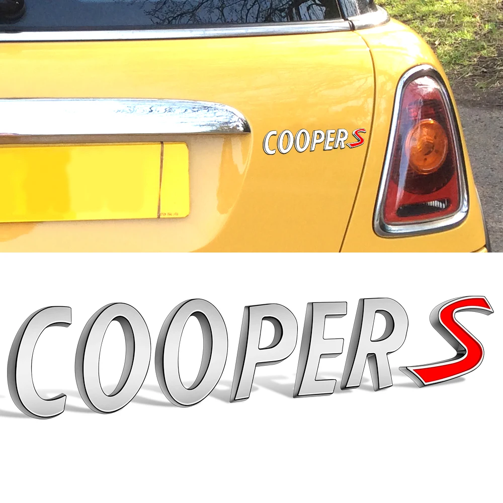 Серебряная медная S эмблема значок наклейка для BMW MINI F57 F56 F58 F54 F60 CLUBMAN COUNTRYMAN JCW COOPER