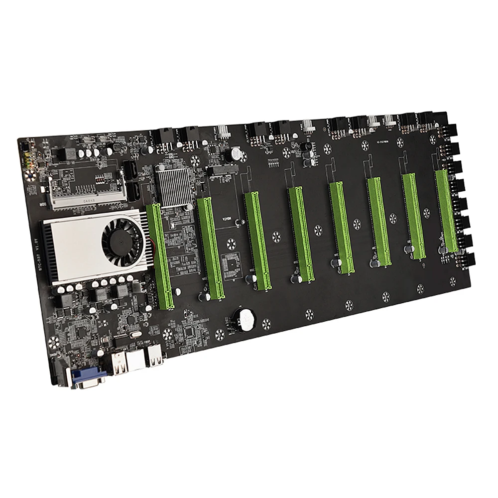 BTC-D37 материнская плата со встроенным процессором Intel Celeron 847 CPU 8 PCI-E 16X Слоты