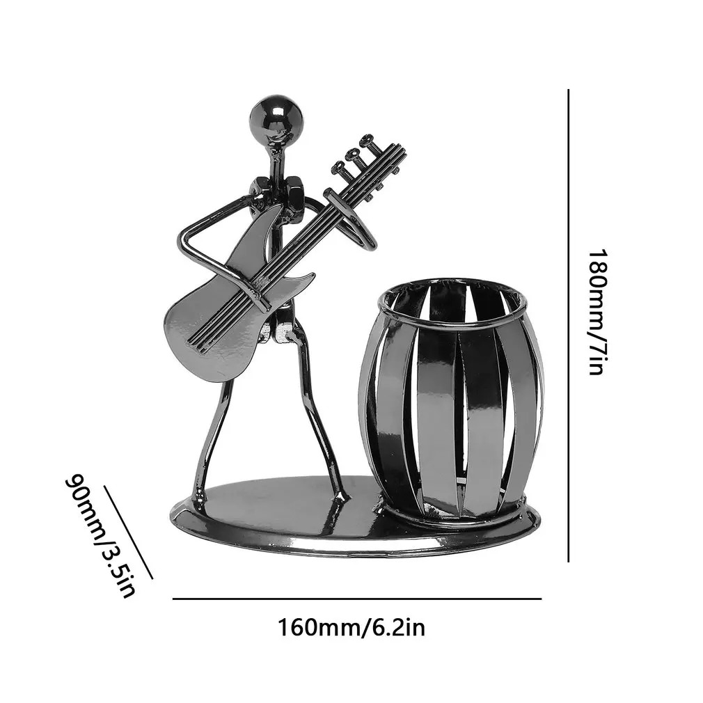 

Musical Instrument Penholder Creative Desk Accessories Multi Functional Metal Penholder For Gifts Children Stationery