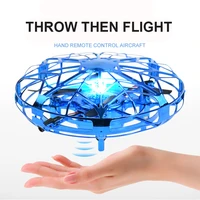 ufo drone mini quadcopter toys led flying ball infraed hand sensing aircraft electronic model small rc drone toys for children
