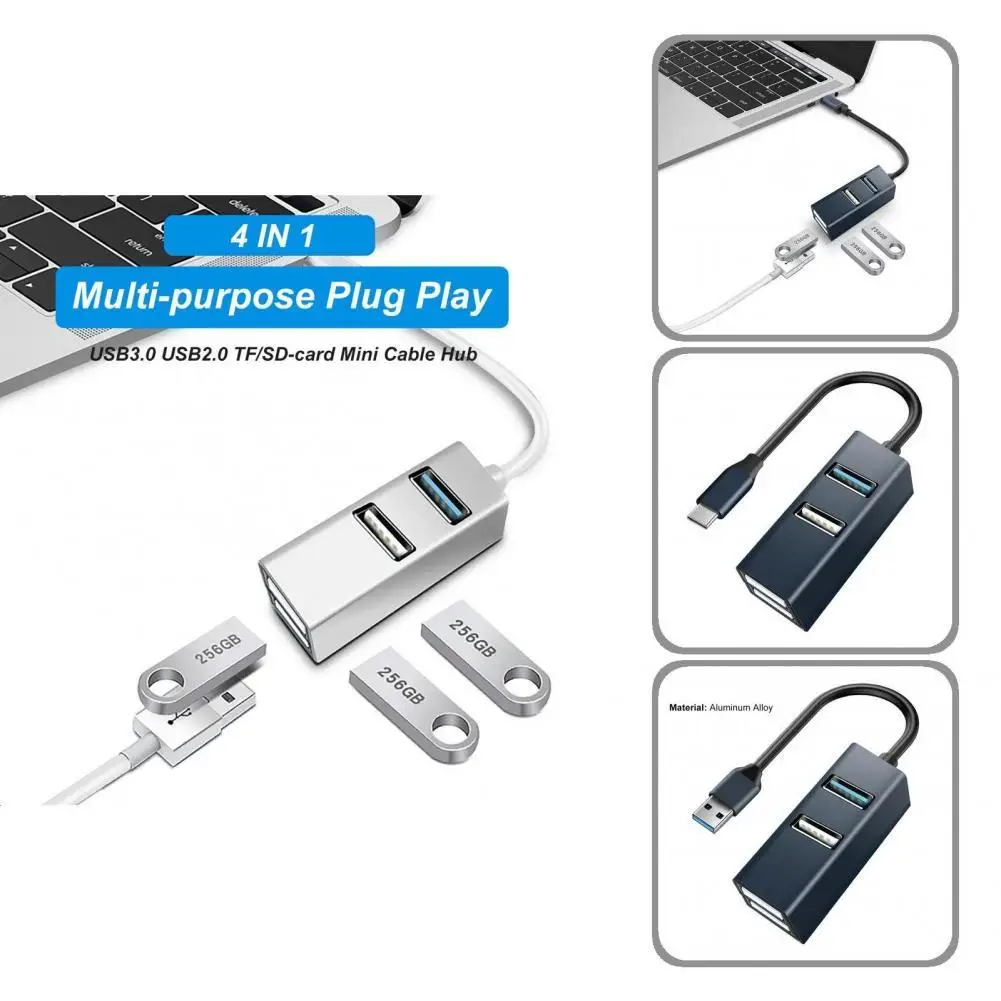 

Docking Station Lightweight Expansion Dock Widely Compatible Practical USB3.0 USB2.0 TF/SD-card Portable Docking Stand