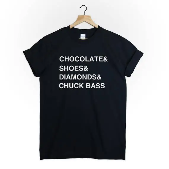 Chocolate and shoes diamonds chuck bass gossip girlstv series ed westwick /chuck tshirt shirt tee top cute tumblr-F075 | Женская одежда