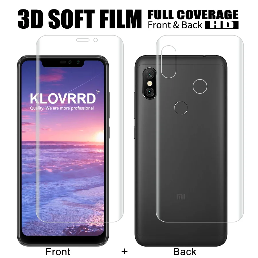 2 шт силиконовая Гидрогелевая наклейка передняя + задняя мягкая пленка для Xiaomi mi