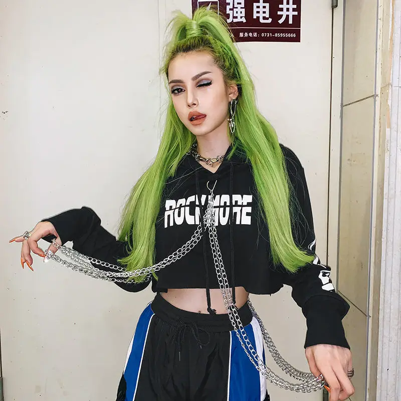 

Y2k Hoodies Women Vintage Alt Clothes Streetwear Women Punk Harajuku Sexy Bf Pullovers Hoodie Women's Coat Spring 2021