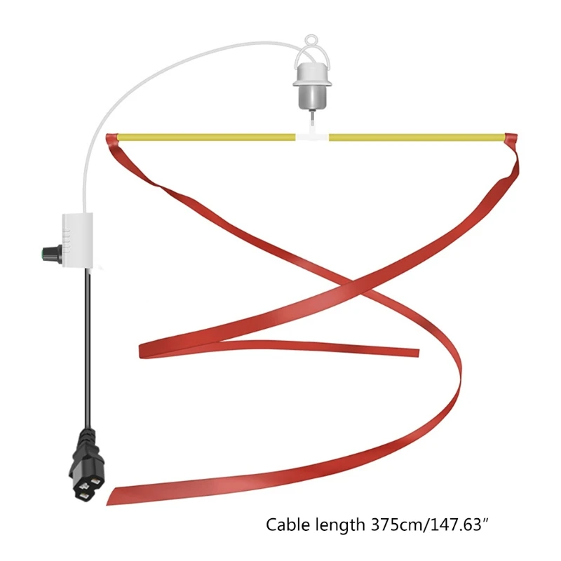 

P8DF Fly Repellent C13 12V-85V Hanging Fan Protect your Food Meat with 3.75m Cable On Off Switch