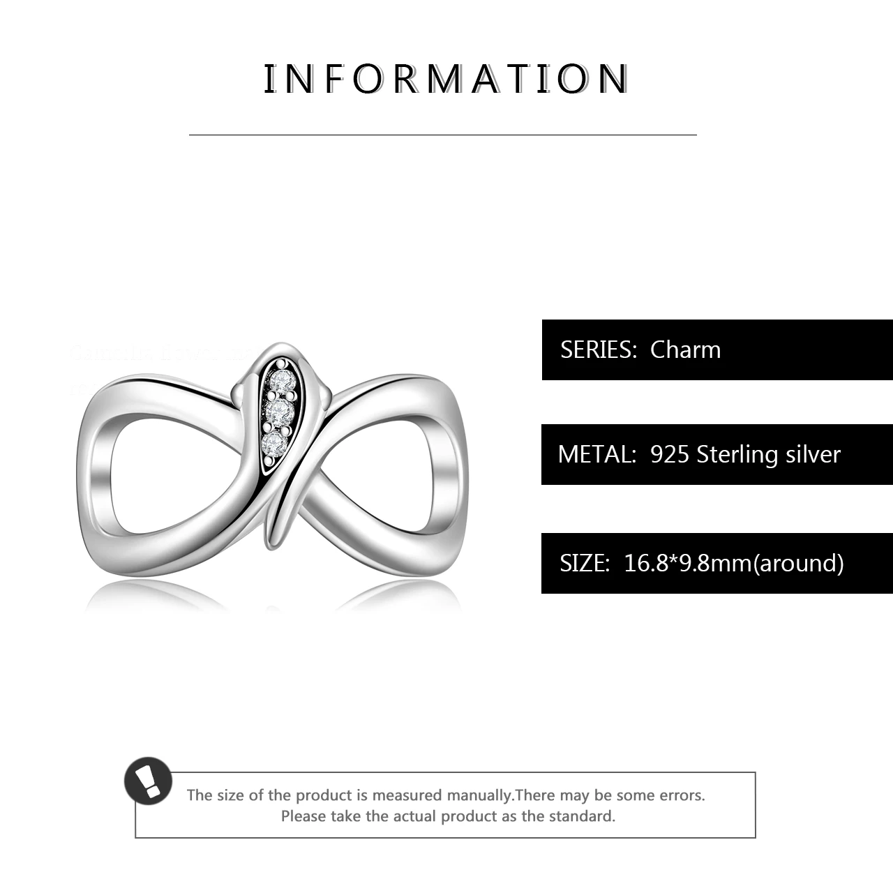 

2019 New 925 Sterling Silver Prom mark fine Beads Clear Zircon Charm fit europeu Charm Bracelets Original Jewelry Making Gift