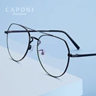 Мужские очки-пилот CAPONI, оправа для очков, анти-синий светильник, прозрачные очки из сплава, компьютерные мужские Оптические очки JF29173