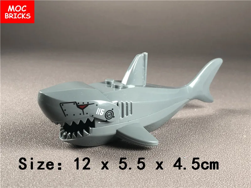 Конструктор MOC JM016 JM017 сделай сам 2 шт./лот новые фигурки животных большая акула