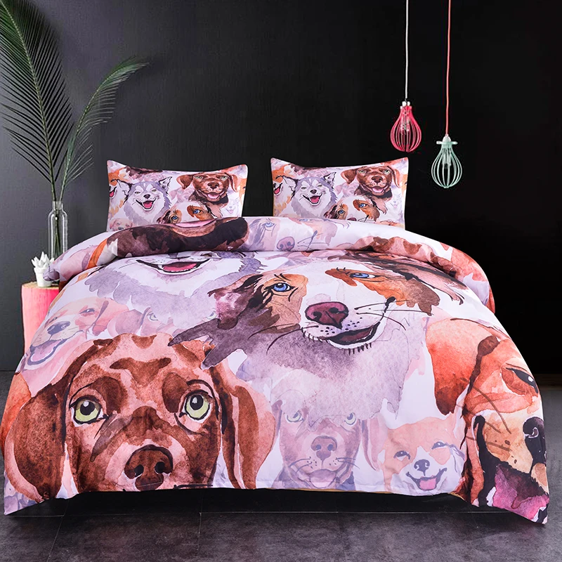 Set 6 3D мультфильм печати постельный комплект для детей Детская кровать пододеяльник одеяло крышка Стёганое одеяло один/Твин/Полный/королева/король/двойной размер - Цвет: Set 6