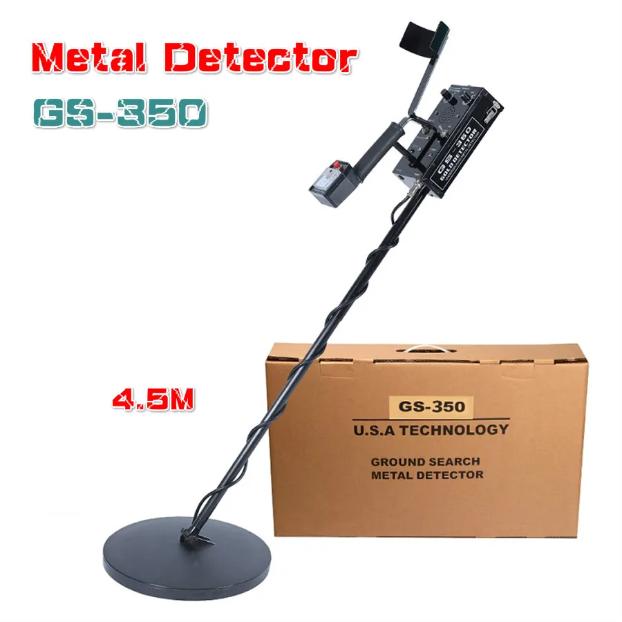 

Professional GS-350 Underground Metal Detector Pinpointer Wiring Gold Detector Waterproof Treasure Hunter With Li-Battery