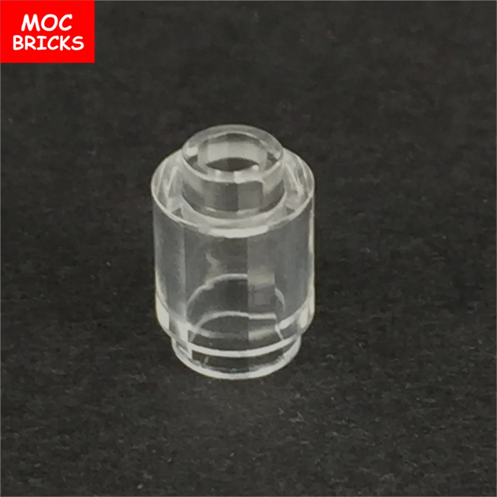 10 шт./партия кубики MOC Круглый Кирпич 1x1 прозрачный совместимый с 3062b развивающие