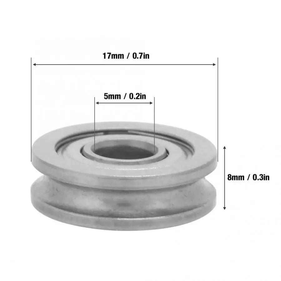 1 шт. шариковый подшипник стальной U образный дорожный направляющий роликовый для