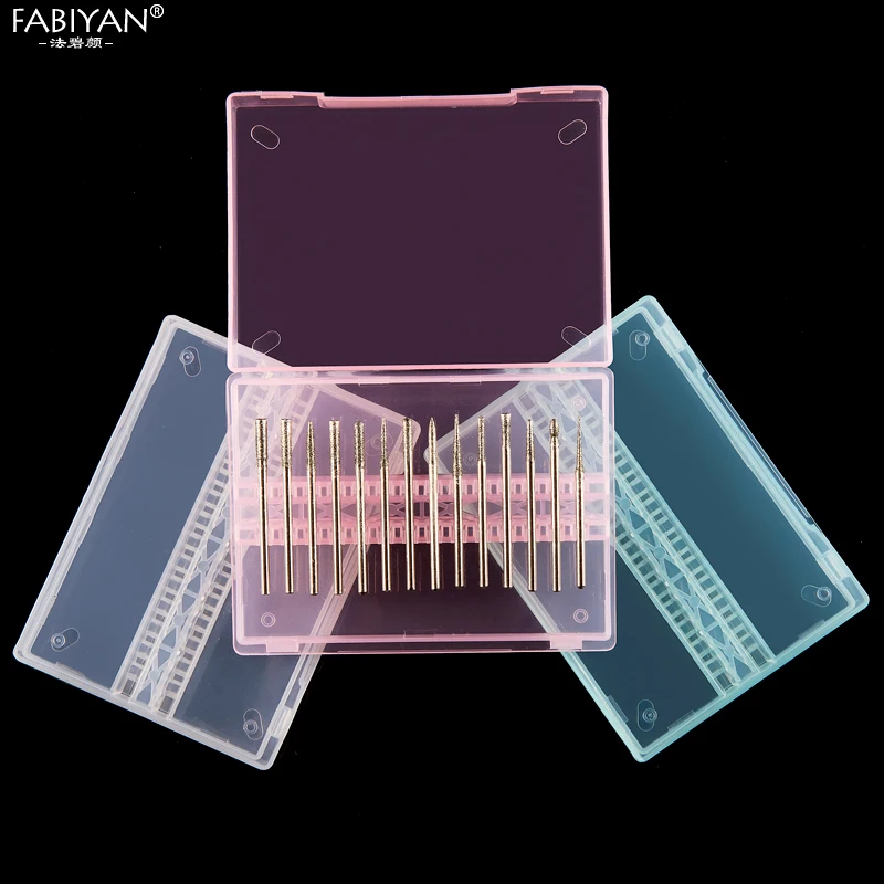 Пустая коробка для хранения с 14 ящиками акриловый держатель ногтей подставка