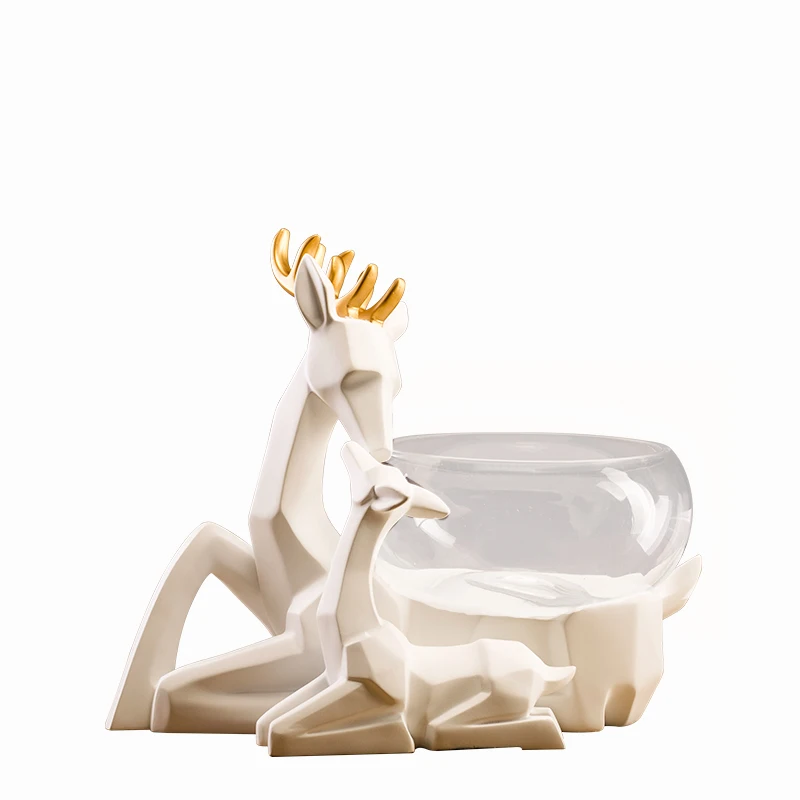 Креативная полимерная винтажная статуя в виде оленя для аквариума поделки