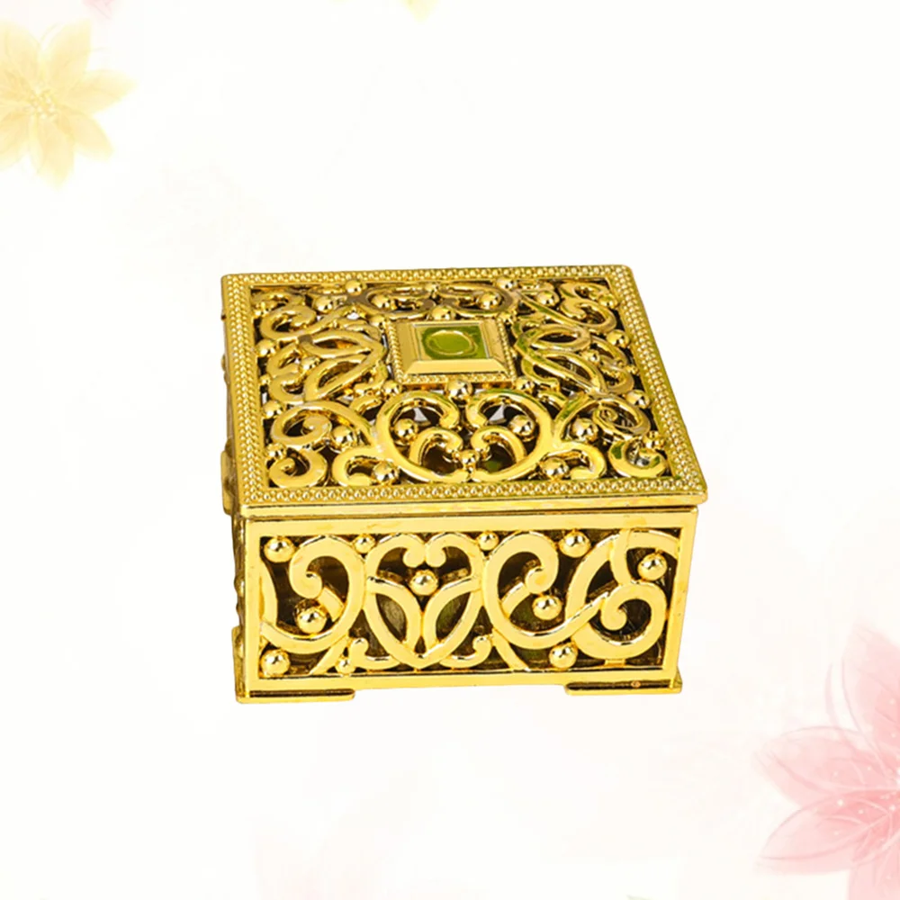 

24PCS Hollow Out Flower Pattern Gift Boxes Square Mini Candy Boxes Packaging Case Party Favors (Golden)