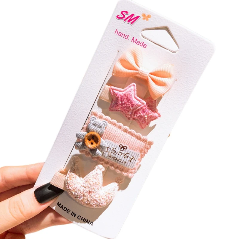

4pcs Baby Girls Cute Hair pin Set Infant Lace Rabbit Bow Pearl Hairclip Kids Princess Hair Accessories Gifts