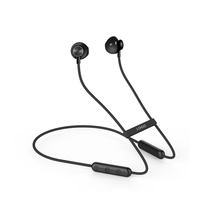 Спортивные Bluetooth наушники беспроводные с шейным ободом вкладыши металлическая